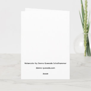 Faltgrußkarte mit originalem Aquarell Karte
