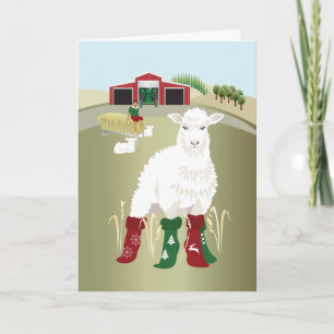 Faltgrußkarte 'Weihnachtssocken' Karte