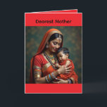 Faltgrußkarte zum Muttertag Karte<br><div class="desc">Eine junge Mutter hält liebevoll ihr schlafendes Baby in diesem süßen Bild.</div>