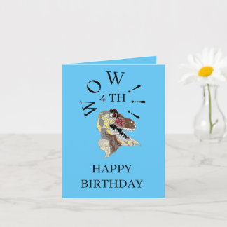 Faltkarte ; 4. GEBURTSTAG FÜR JUNGEN Karte