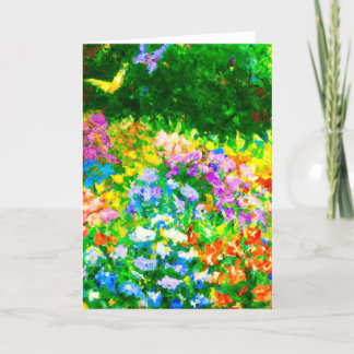 Faltkarte "Butterfly Garden"-12x18 Dankeskarte