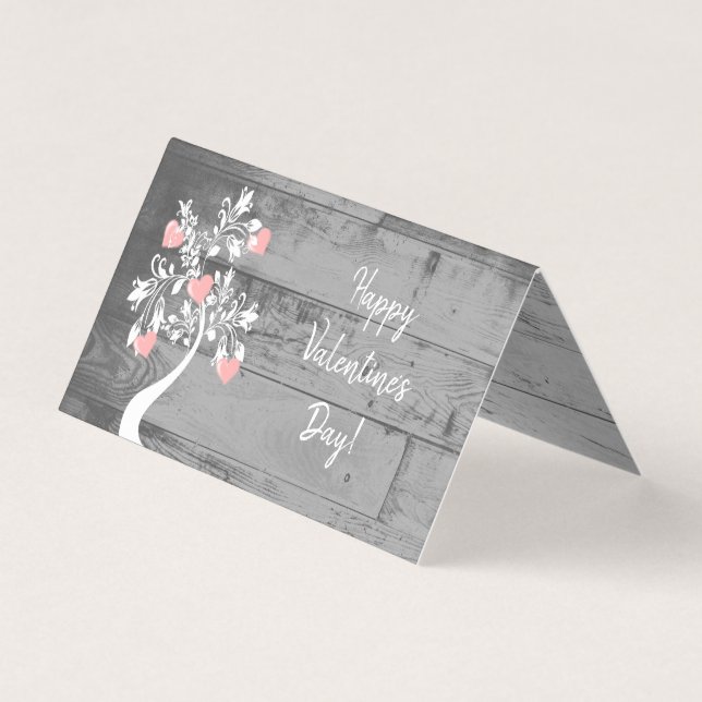 Faltkarte des rosa Valentinhörnchens (Vorderseite)