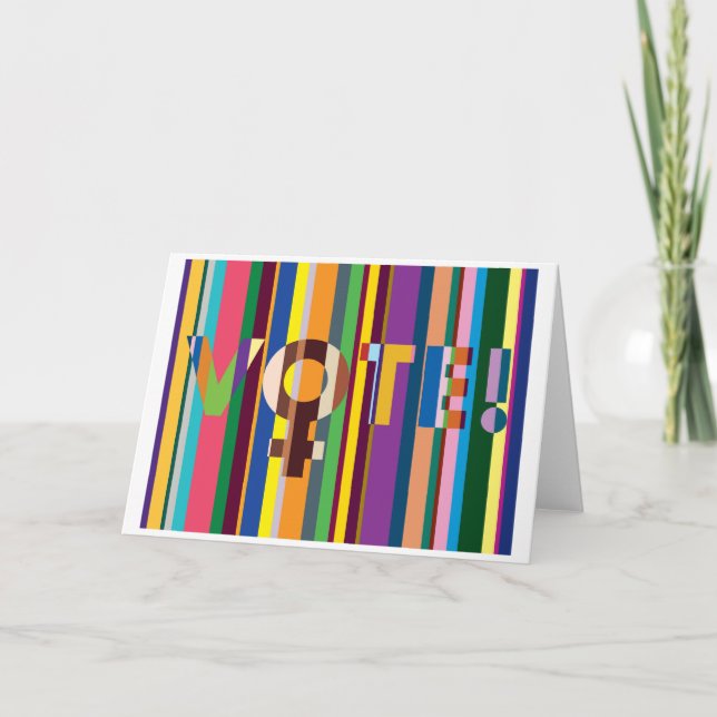 Faltkarte - "Frauen entscheiden" (Abstimmung!) Dankeskarte (Vorderseite)