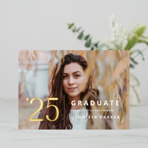 Faltkarte für den Abschluss im kühlen Jahr Folieneinladung