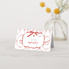 Faltkarte für Red Apple Food & Drink Labels Platzkarte