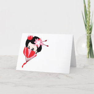 Faltkarte : Geisha Girl Karte