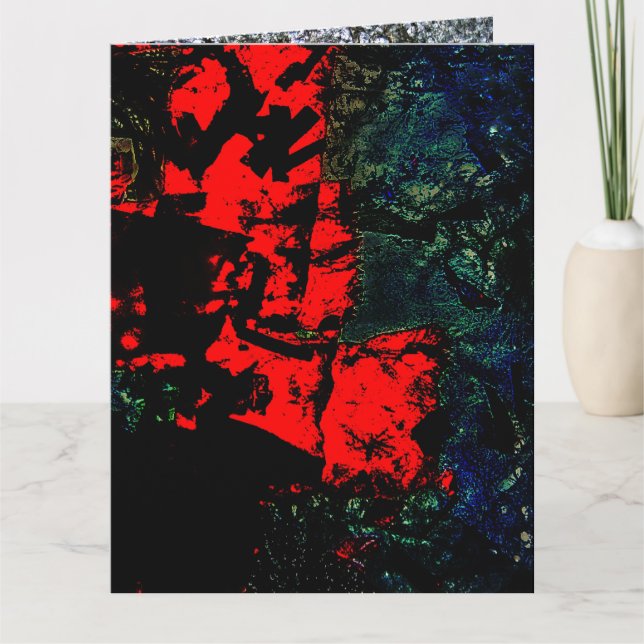 Faltkarte gerecycelt Kunststoff abstrakt Karte (Vorderseite)