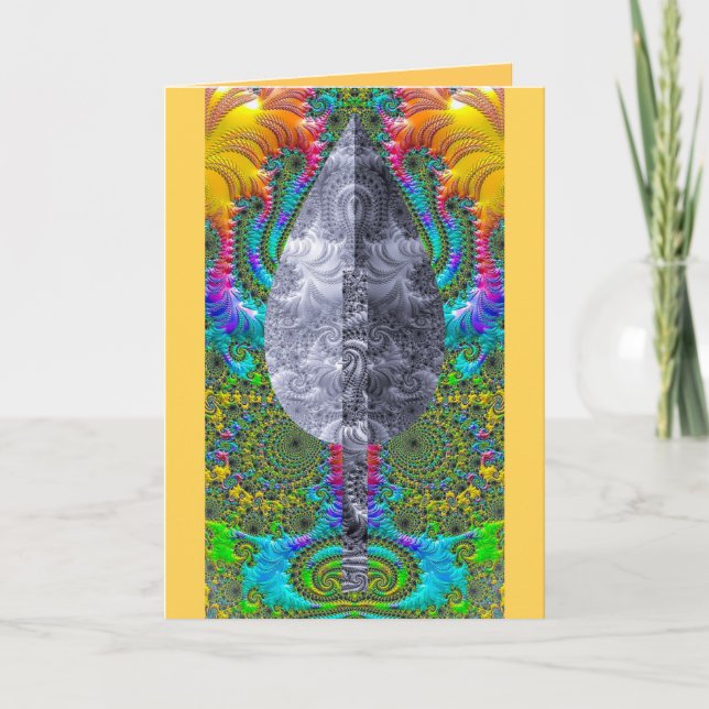 Faltkarte - Gilded Leaf Design Karte (Vorderseite)
