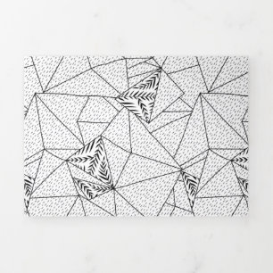 Faltkarte mit doppeltem Buchstaben Dreifach Gefaltete Karte