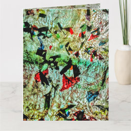 Faltkarte mit doppelter weißer Textur abstrakt Karte