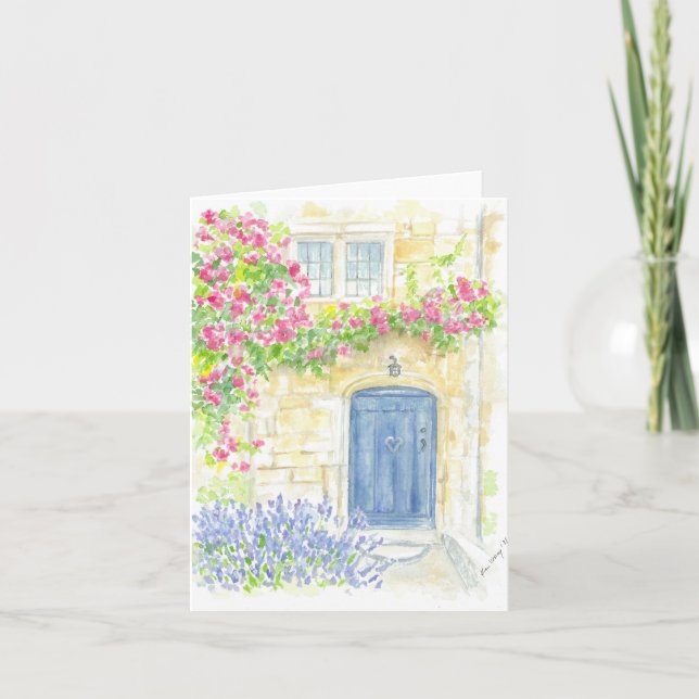 Faltkarte mit originalem Kunstwerk Karte (Vorderseite)