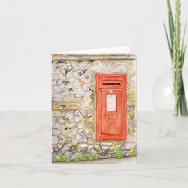 Faltkarte mit Wasserfarbe Karte (Vorderseite)