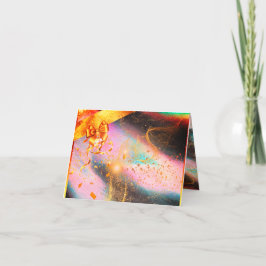 Faltkarte, nach/von, Goldenes Design Dankeskarte