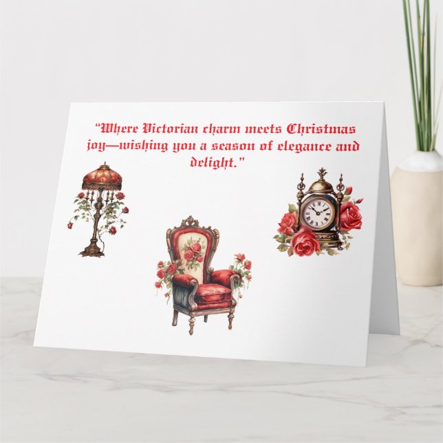 Faltkarte - Viktorianische Weihnachtskarte Karte (Vorderseite)