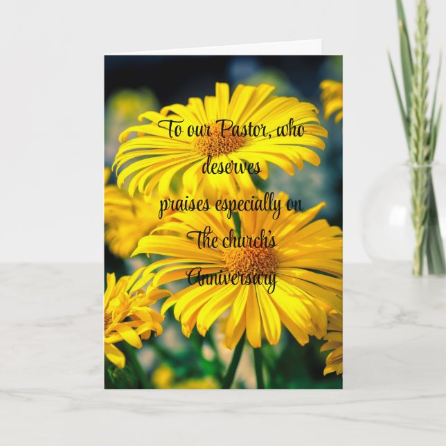 Faltkarte zum Geburtstag von Pastor Dankeskarte (Vorderseite)