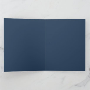 Faltkarte zur Hochzeit Danke Navy Silber Gold