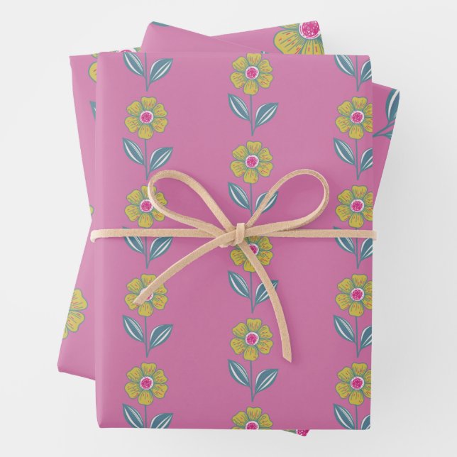 Faltpapier für Blume Geschenkpapier Set (Beispiel)