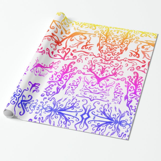 Faltpapier für botanische Elemente Geschenkpapier (Ungerollt)