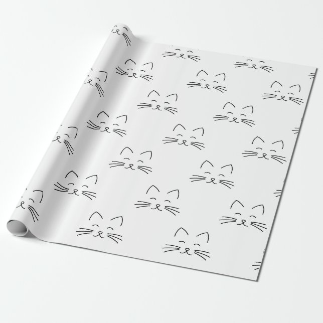 Faltpapier für das Gesicht der Katze Geschenkpapier (Ungerollt)