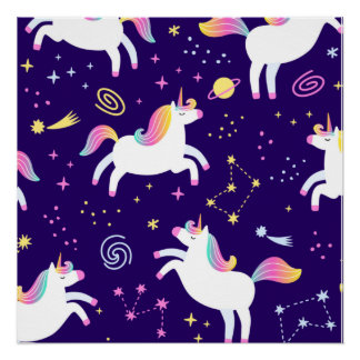 Faltpapier für das Muster des Fanclubs Unicorn Poster