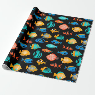 Faltpapier für Fischmuster Geschenkpapier