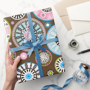 Faltpapier für orientalisches Blumenmuster Geschenkpapier