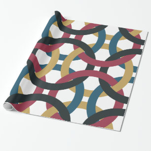 Faltpapier für Retro-Kreisknoten Geschenkpapier