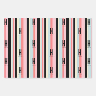 Faltpapier "Happy Stripes" von HATARI SANA Geschenkpapier Set