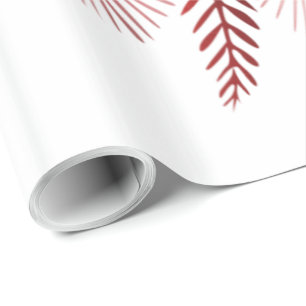 Faltpapier mit rotem und weißem Blumenmuster Geschenkpapier