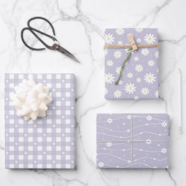 Faltpapierblätter für das Muster der Lavendel Geschenkpapier Set