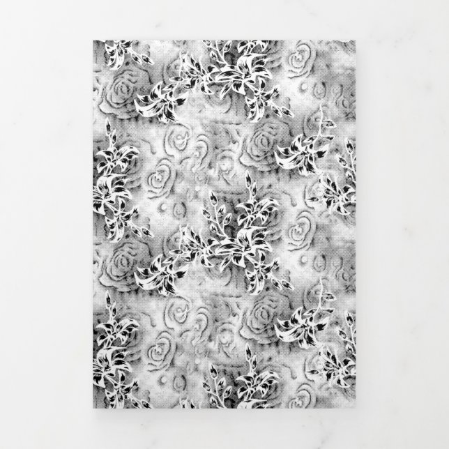 Faltprogramm für dreiseitige Buchstaben Dreifach-gefaltete Programmkarte (Cover)