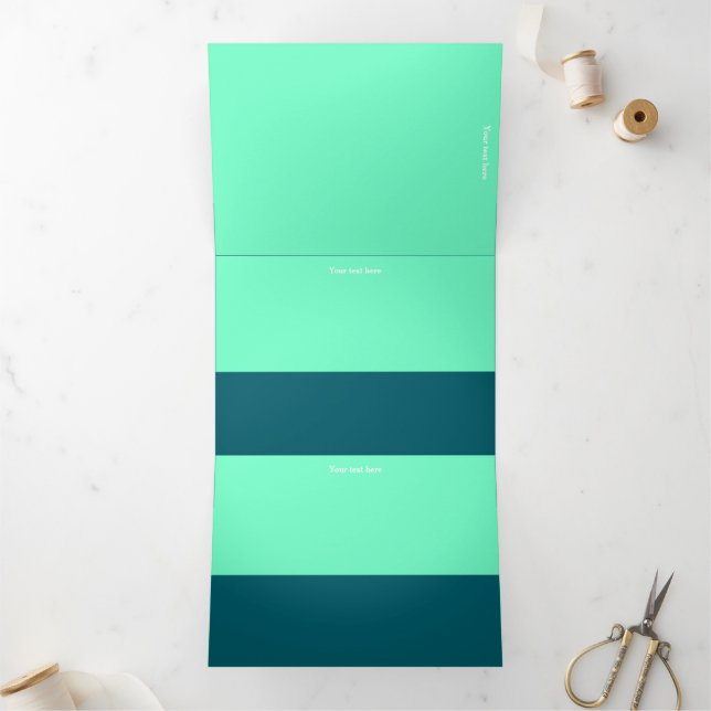 Faltprogramm für dreiseitige Buchstaben Dreifach-gefaltete Programmkarte (Innenseite)