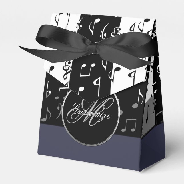 Faltschachtel 2 für Schwarz-Weiß-Streifen in Monog Geschenkschachtel (Vorderseite)