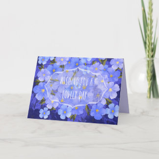 Faltschachtel "Brilliant Blue Blume GreetinGrußkar Karte