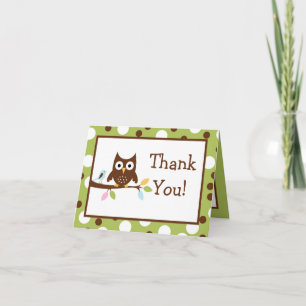 Faltschachtel Dankeschön an Forest Friends Owl Dankeskarte