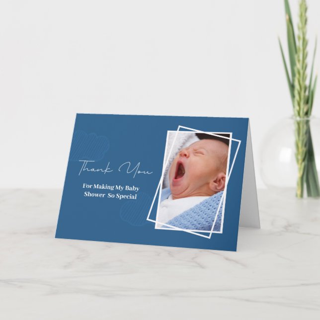 Faltschachtel Dankeschön Boys Fotokarte Dankeskarte (Vorderseite)