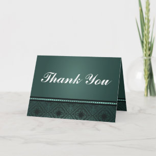 Faltschachtel Dankeschön Karte Damask Aquamarine P