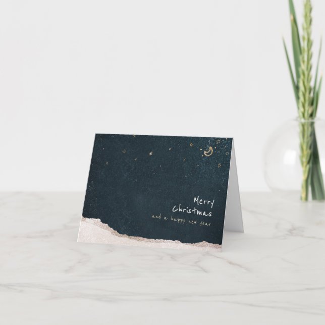 Faltschachtel Dankeschön Karte "Frohe Weihnachten" (Vorderseite)