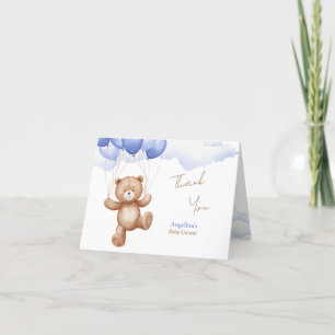 Faltschachtel Dankeschön Karte für eine Babydusche