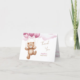 Faltschachtel Dankeschön Karte für eine Babydusche