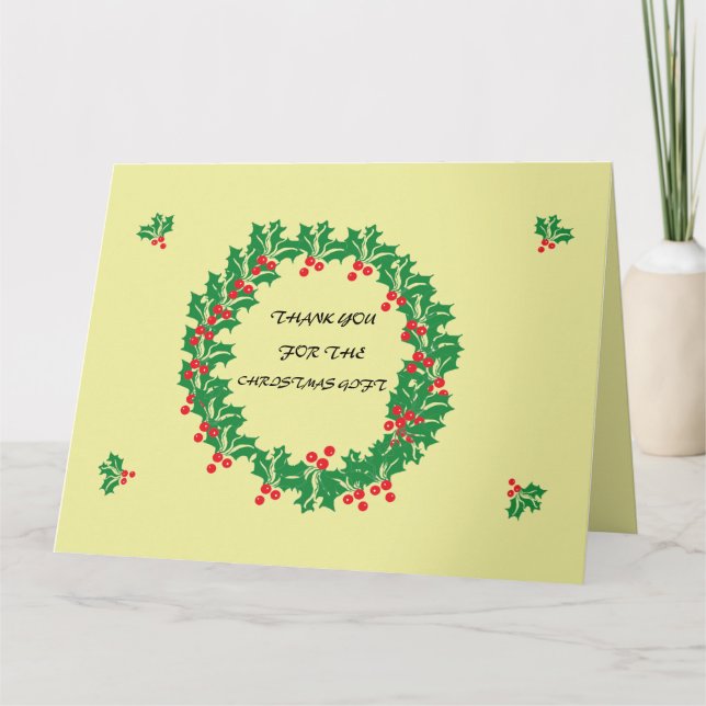 Faltschachtel Dankeschön Weihnachtskarte Dankeskarte (Vorderseite)