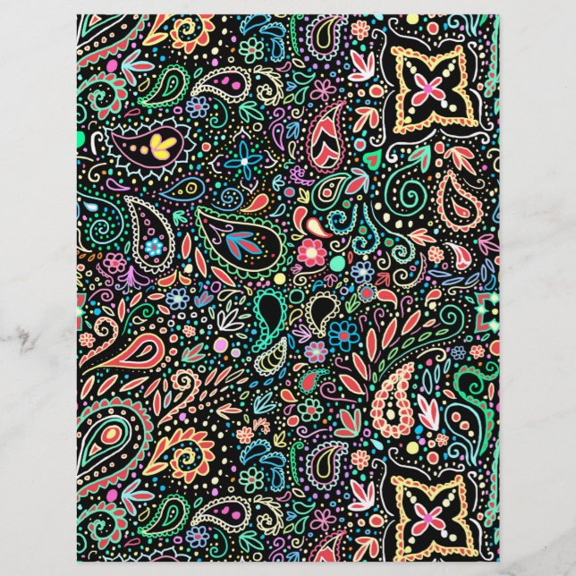 Faltschachtel Doodle Scrapbook Papier 8,5 x 11 (Vorderseite)