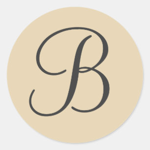 Faltschachtel für Creme und schwarze, monogrammati Runder Aufkleber