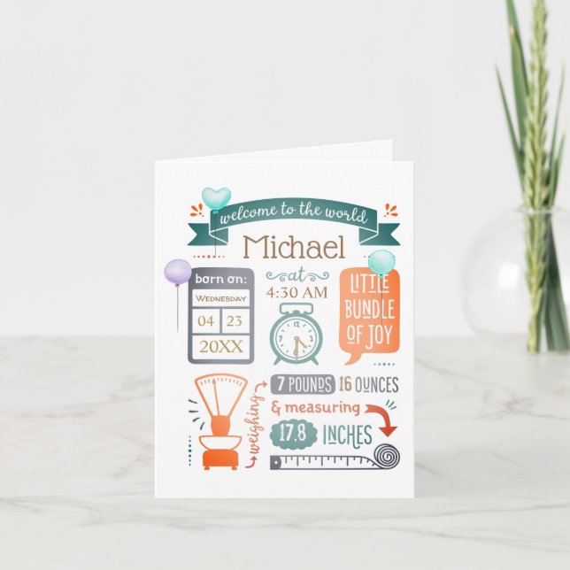 Faltschachtel für die Ankündigung von Kleinkindlst (Vorderseite)