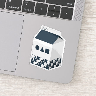 Faltschachtel für die Aufkleber Milch - Kreis, Dre