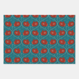 Faltschachtel für Mitten 3 Geschenkpapier Set