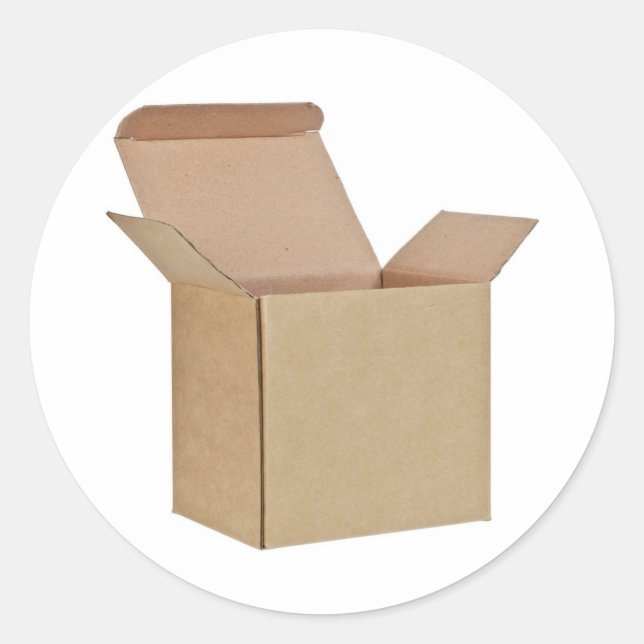 Faltschachtel Runder Aufkleber (Vorderseite)