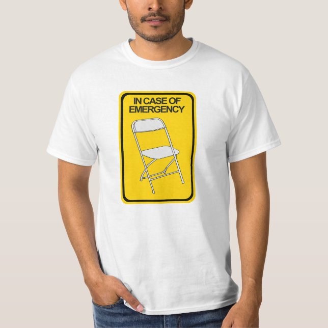 Faltstuhl im Notfall T-Shirt (Vorderseite)