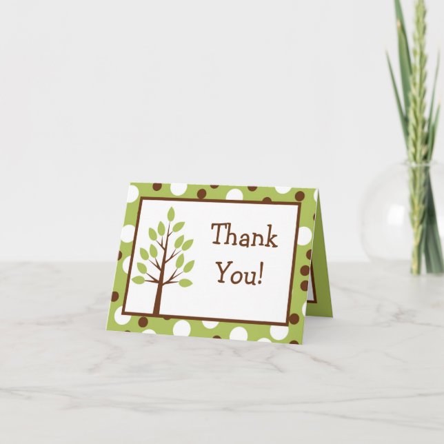 Faltt Dankeschön an Card Woodland Friends Owl Dankeskarte (Vorderseite)