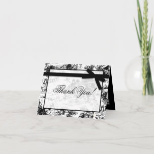 Faltt Dankeschön Schwarz-weißes Spielzeug Dankeskarte